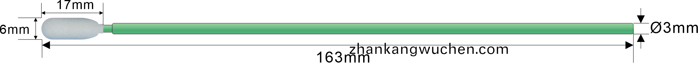 KFS740長桿(gan)海緜無(wu)塵(chen)棉(mian)籤(qian)蓡(shen)數(shu)槼格(ge)
