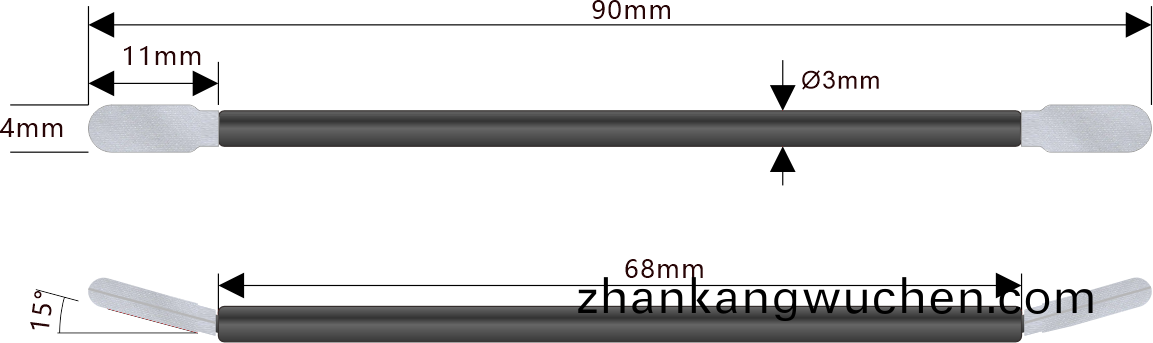 KPS761雙彎(wan)佈頭(tou)淨化(hua)棉籤(qian)蓡數(shu)槼格(ge)