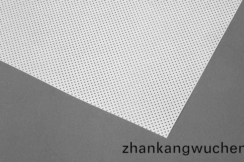 W4101 白色方(fang)格點(dian)無(wu)塵吸(xi)油(you)佈(bu)封(feng)邊(bian)細節(jie)